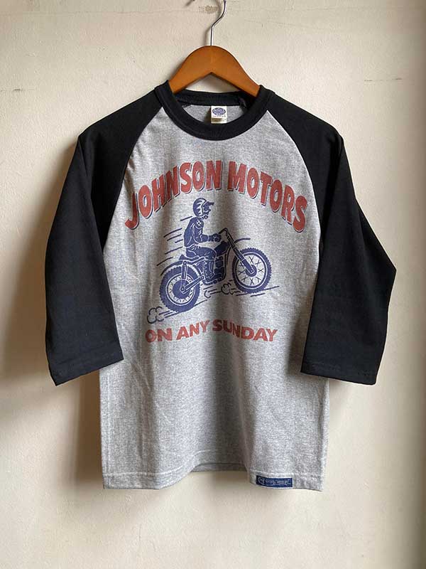 MOTORCYCLE CROPPED RAGLAN TEE 