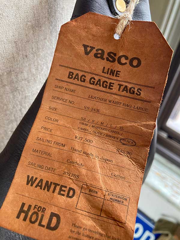 VASCO（ヴァスコ）】LEATHER WAIST BAG / Black（VS-243L）｜アメカジ