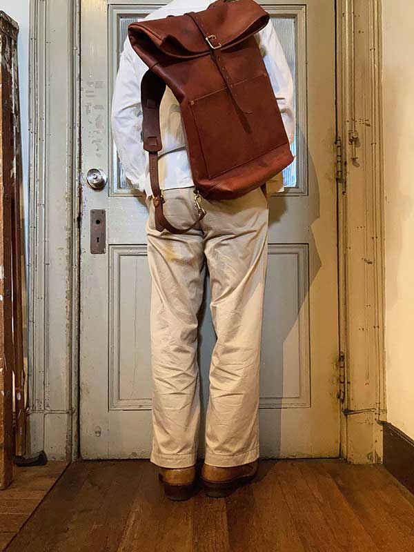 VASCO（ヴァスコ）】LEATHER ROLLTOP RUCKSACK／CAMEL（キャメル）（VS